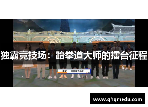 独霸竞技场：跆拳道大师的擂台征程